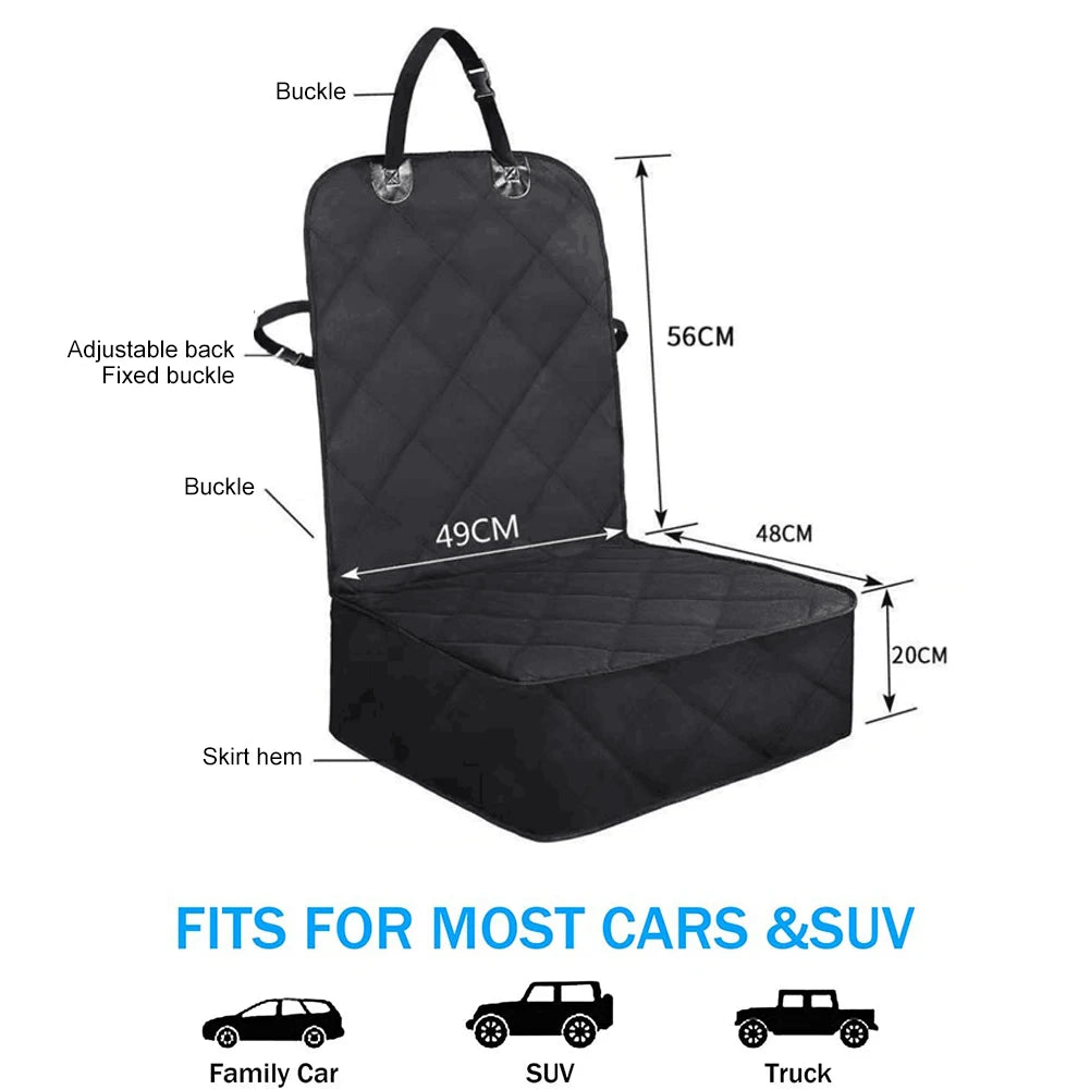 Dog Car Front Seat Cover Waterproof Folding Pet Cat Dog Carrier Mat Seat Cover Back Seat Pet Cover Protector for Cars Trucks SUV