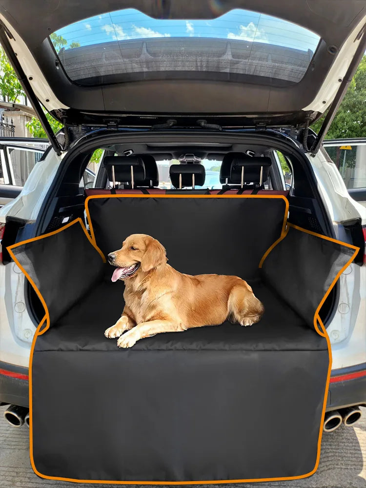 Waterproof 600D Oxford Cloth Dog Car Seat Cover Pet Travel Dog Carrier Car Trunk Mat SUV Cargo Liner For Dogs
