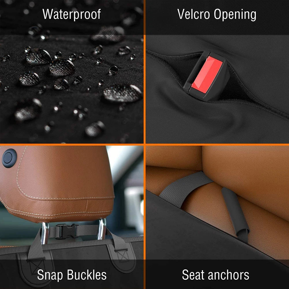 Dog Car Front Seat Cover Waterproof Folding Pet Cat Dog Carrier Mat Seat Cover Back Seat Pet Cover Protector for Cars Trucks SUV